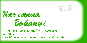 marianna bokanyi business card